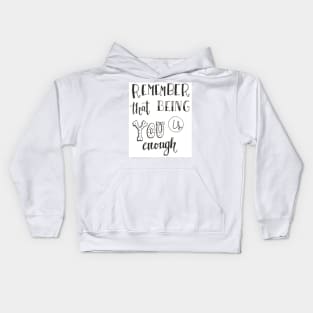 You Are Enough Sticker Kids Hoodie